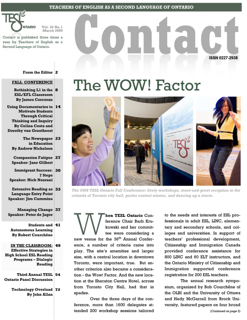 Contact Spring 2010 Issue Cover