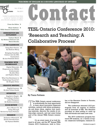 Contact Spring 2011 Issue Cover