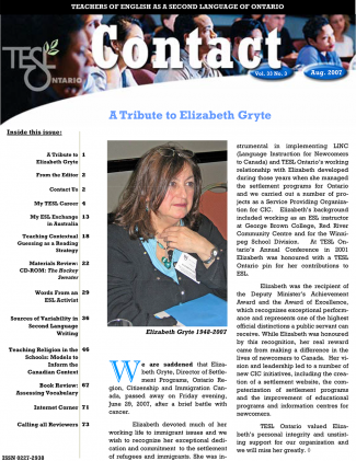 Contact Summer 2007 Issue Cover