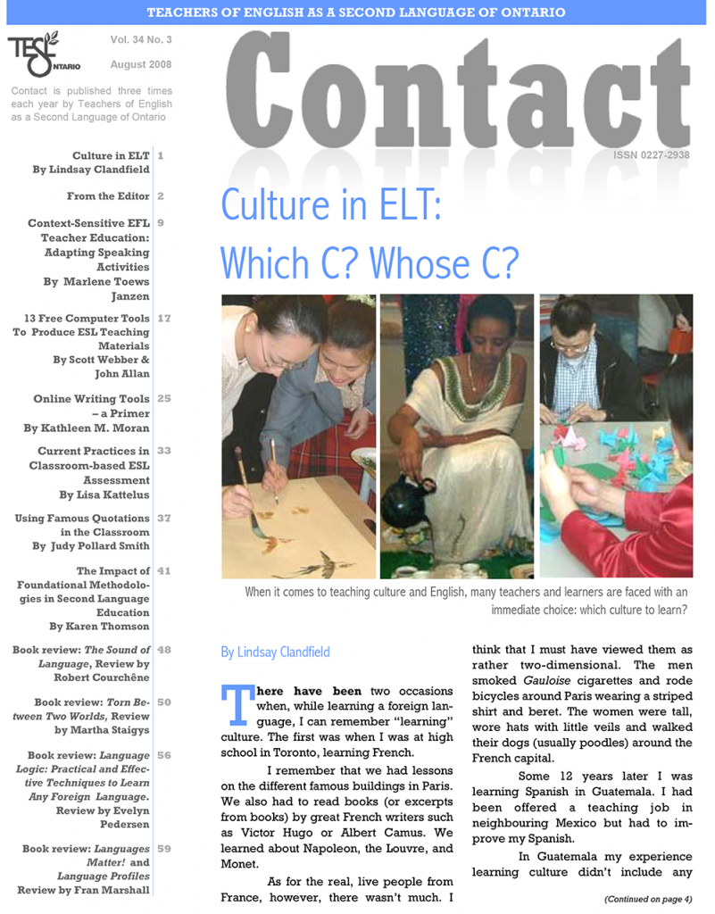 Contact Summer 2008 Issue Cover
