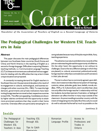 Contact Fall 2002 Issue Cover