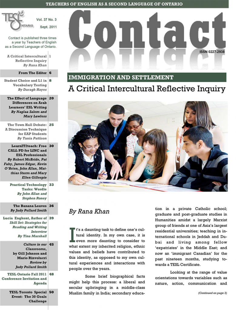 Contact Fall 2011 Issue Cover