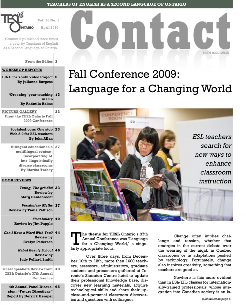 Contact Spring 2010 Issue Cover