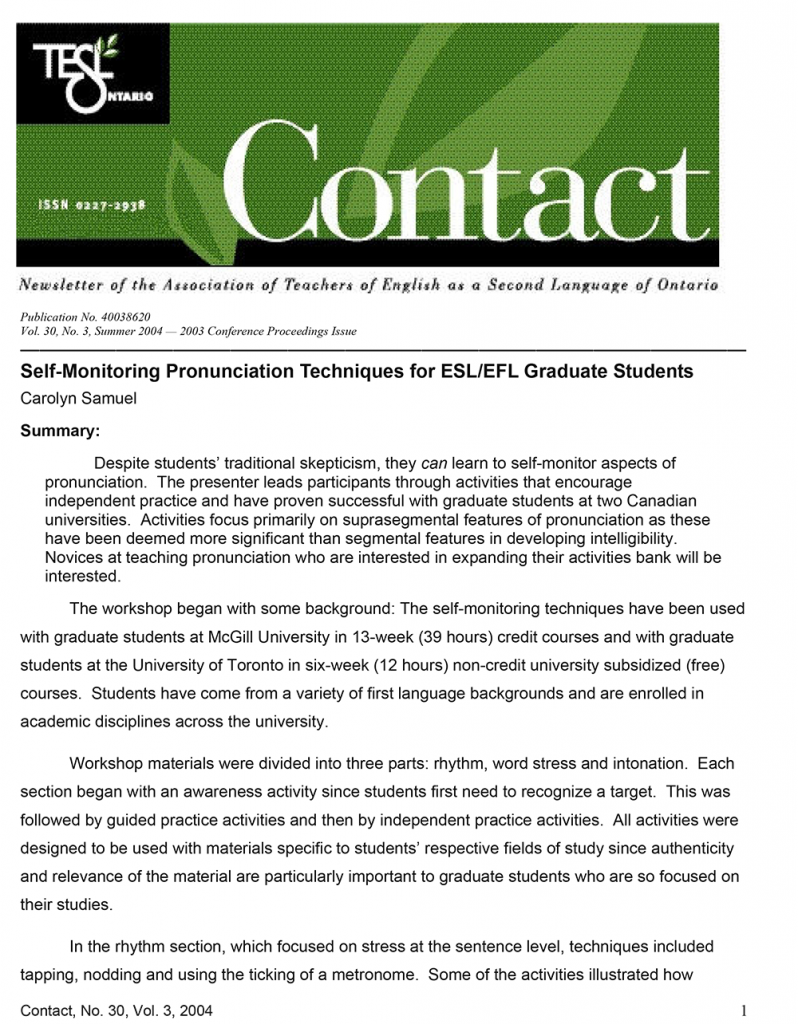 Contact Summer 2004 Issue Cover