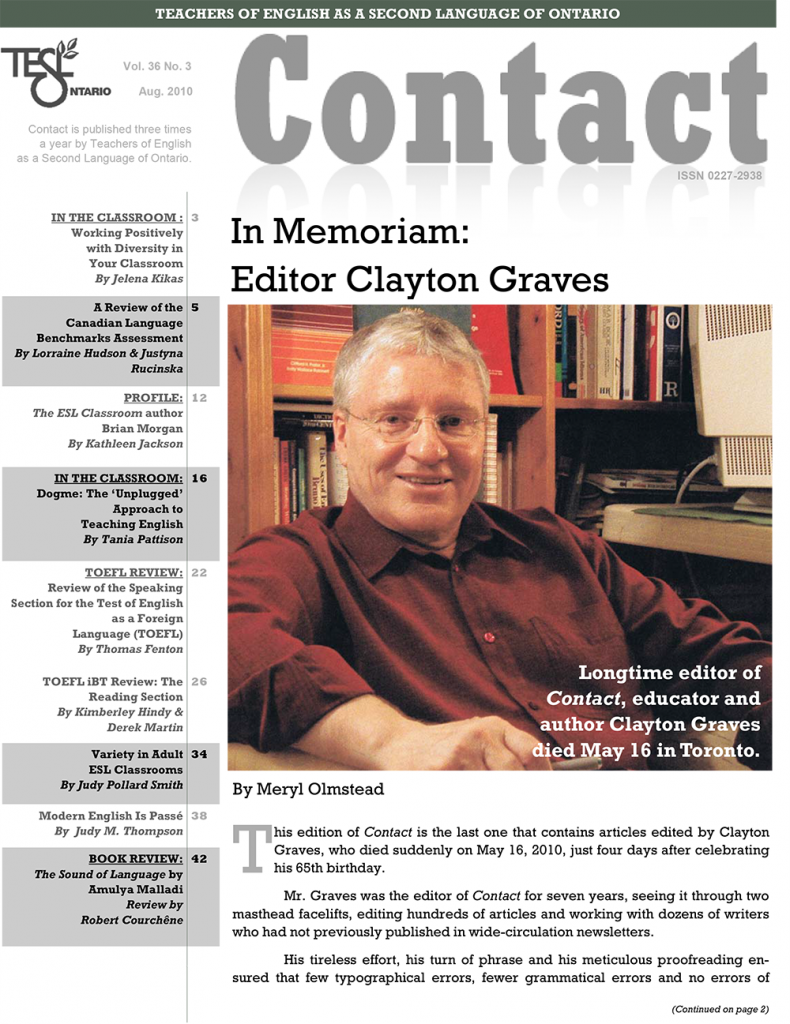 Contact Summer 2010 Issue Cover