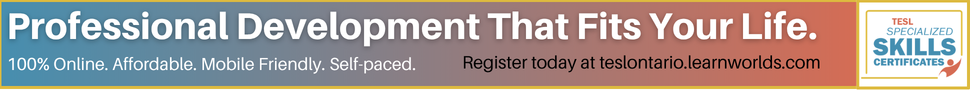 TESL Specialized Skills Certificates ad